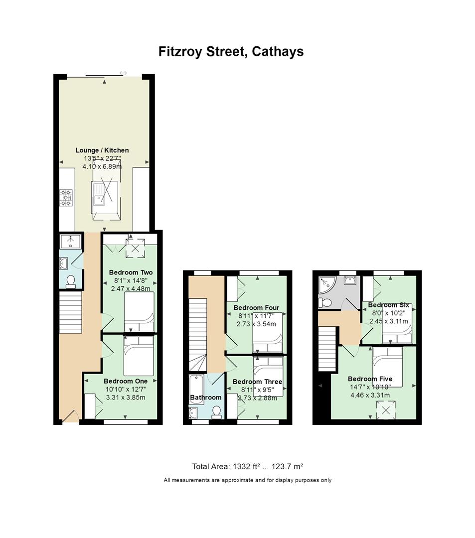 Floorplan for Fitzroy Street, Cathays
